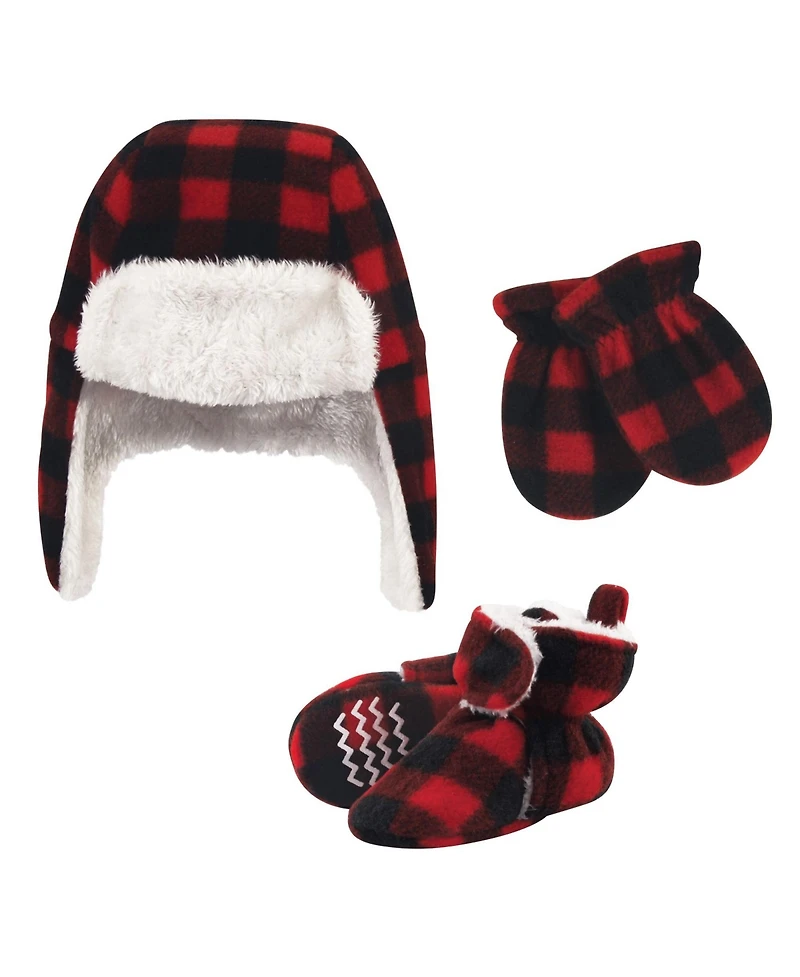 Hudson Baby Boys Unisex Winter Warmth 3Pk Earflap Hat