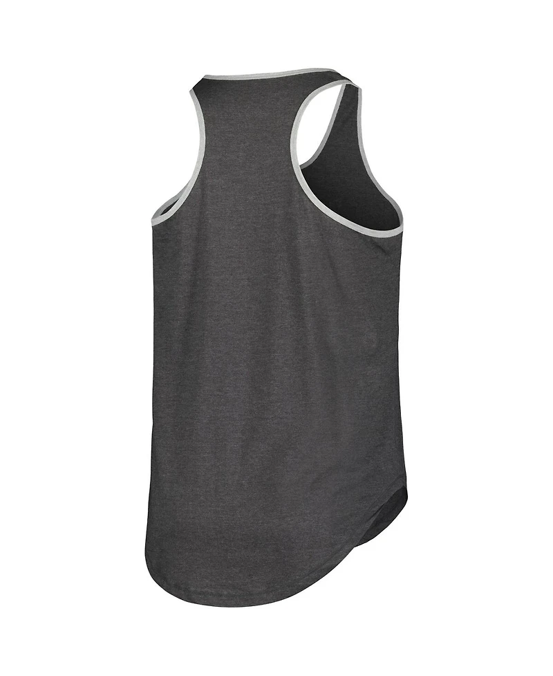 Fanatics Women's Heather Black Las Vegas Raiders Plus Size Fuel Tank Top