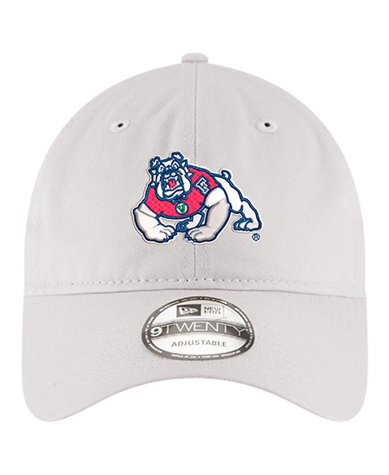 New Era Men's Stone Fresno State Bulldogs Four Paw Dog 9TWENTY Adjustable Hat
