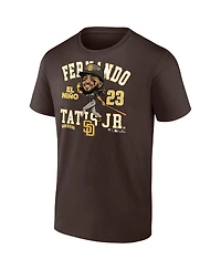 Fanatics Men's Fernando Tatis Jr. Brown San Diego Padres Hometown Caricature T-Shirt
