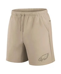 Fanatics Men's and Women's Khaki Philadelphia Eagles Elements Super Soft Fleece Shorts