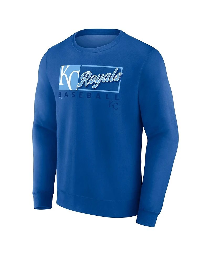 Fanatics Men's Royal Kansas City Royals Focus Fleece Pullover Sweatshirt