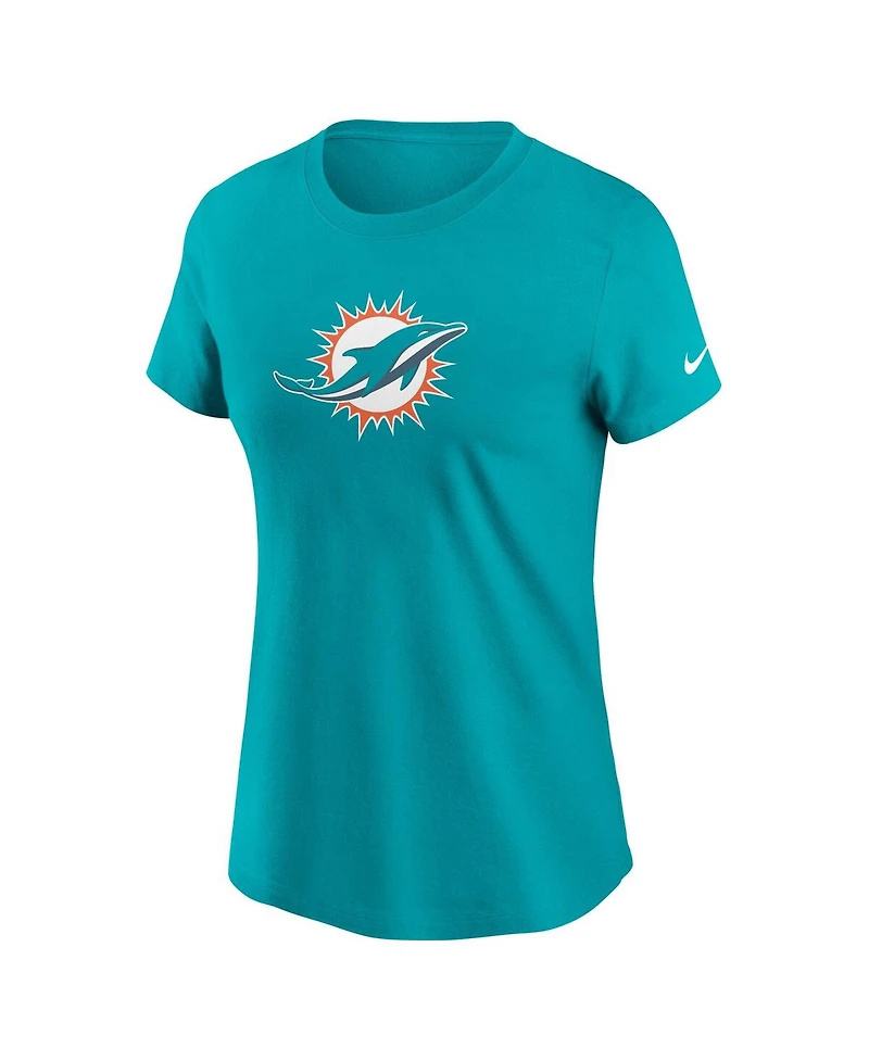 Nike Women's Aqua Miami Dolphins Primary Logo T-Shirt