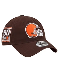 New Era Men's Brown Cleveland Browns Distinct 9TWENTY Adjustable Hat