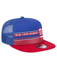 New Era Men's Royal/Red New York Giants Half Stripe Trucker 9FIFTY Snapback Hat
