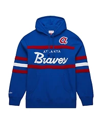 Mitchell & Ness Royal Atlanta Braves Head Coach Pullover Hoodie