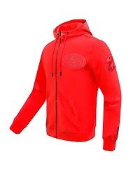 Pro Standard Men's Scarlet San Francisco 49ers Triple Tonal Full-Zip Hoodie