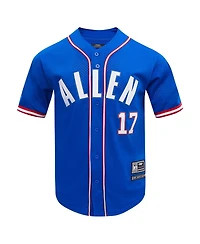 Pro Standard Men's Josh Allen Royal Buffalo Bills Baseball Button-Up Shirt