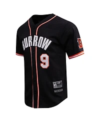 Pro Standard Men's Joe Burrow Black Cincinnati Bengals Baseball Button-Up Shirt