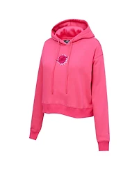 Pro Standard Women's Pink Miami Dolphins Triple Cropped Fleece Pullover Hoodie
