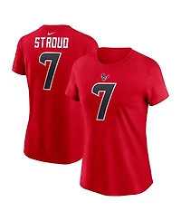 Nike Women's C.j. Stroud Red Houston Texans Player Name Number T-Shirt
