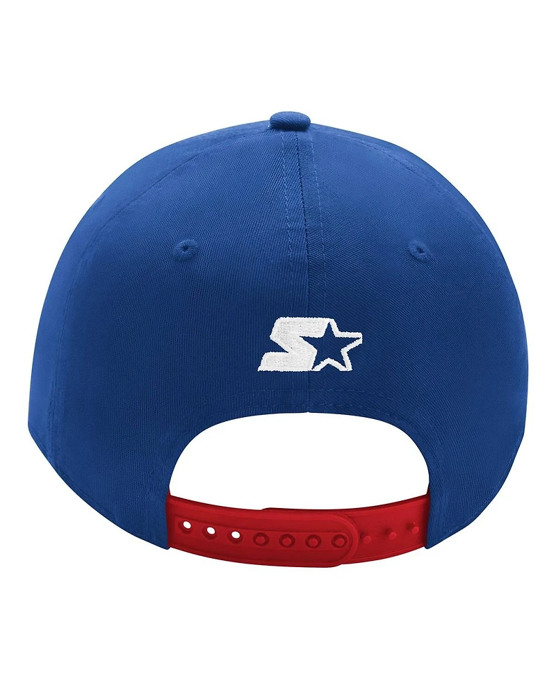Starter Men's Blue/Red New York Rangers Two-Tone Tailsweep Mascot Adjustable Hat