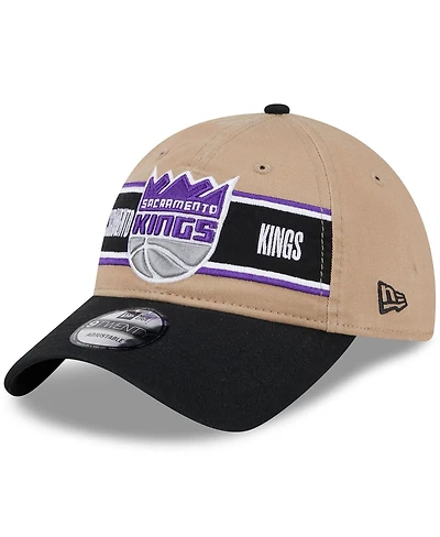 New Era Men's Tan/Black Sacramento Kings 2024 Nba Draft 9TWENTY Adjustable Hat