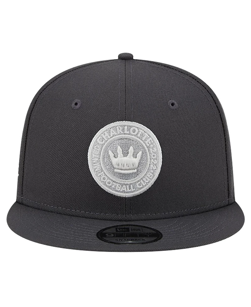 New Era Men's Charcoal Charlotte Fc Minted 9FIFTY Snapback Hat