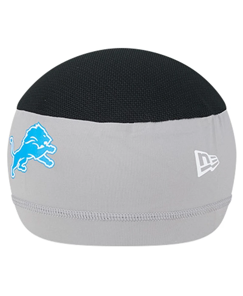 New Era Men's Gray Detroit Lions Nfl Training Coolera Skully Cap