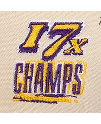 Mitchell & Ness Men's Cream/Purple Los Angeles Lakers 17x Nba Champions Soul Legacy Defined Snapback Hat