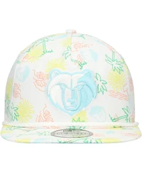 New Era Men's White Memphis Grizzlies Palm Trees and Waves Golfer Adjustable Hat