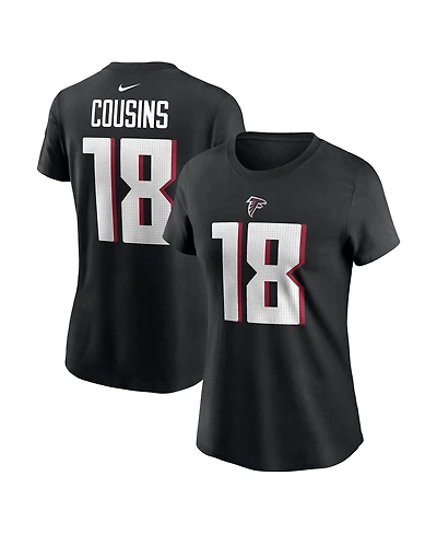 Nike Women's Kirk Cousins Black Atlanta Falcons Player Name Number T-Shirt