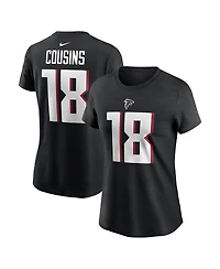 Nike Women's Kirk Cousins Black Atlanta Falcons Player Name Number T-Shirt