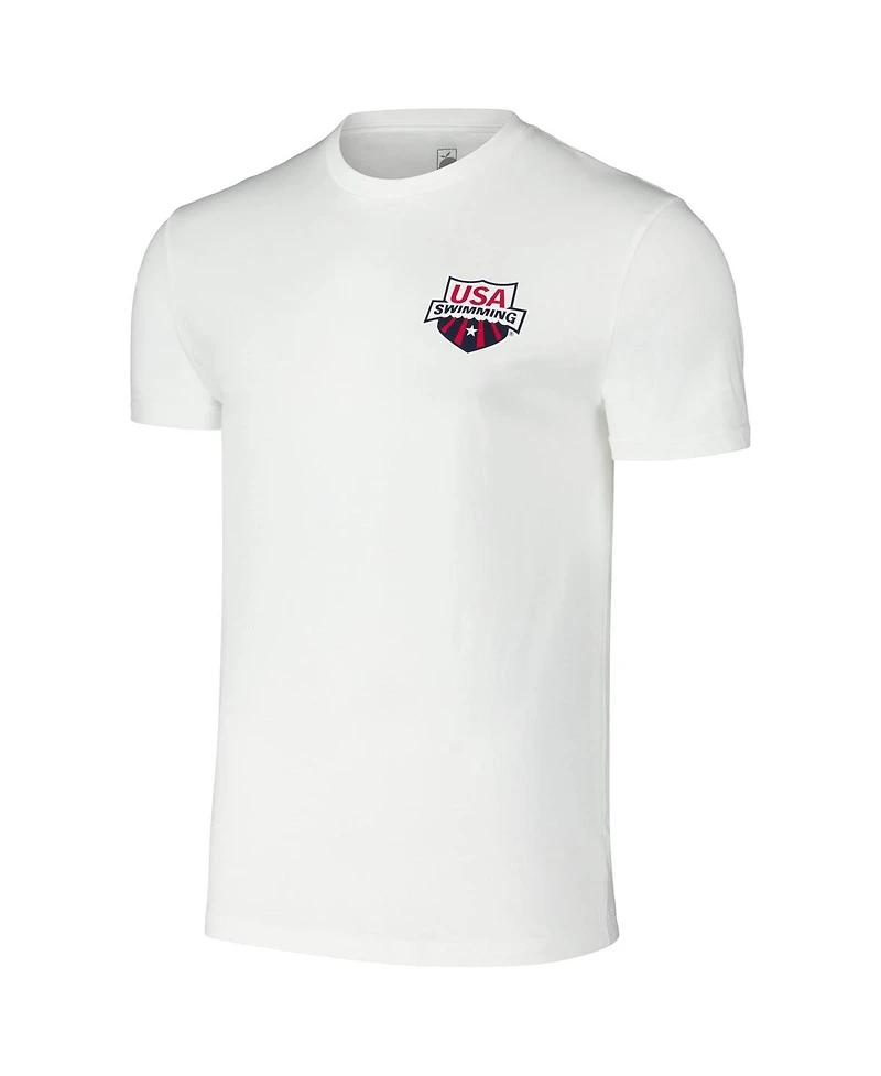 Flomotion Men's and Women's White Usa Swimming Later Gator T-Shirt