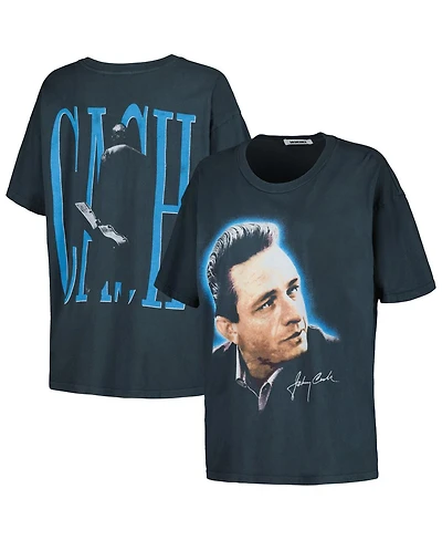 Daydreamer Women's Charcoal Johnny Cash Portrait Merch T-Shirt