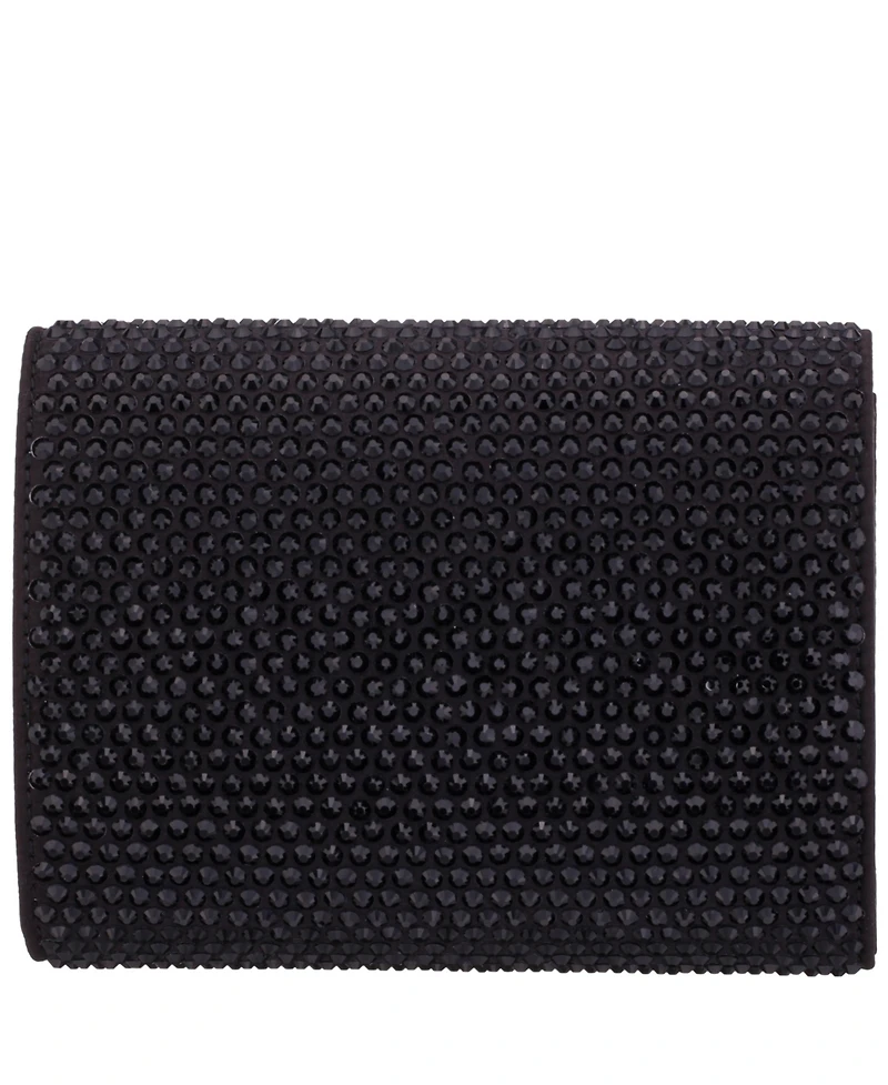Nina Large Crystal Encrusted Flap Crossbody Bag