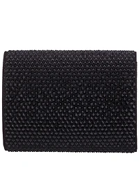 Nina Large Crystal Encrusted Flap Crossbody Bag