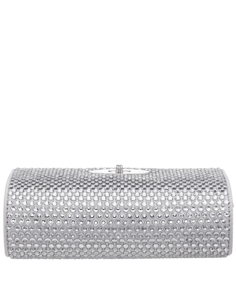 Nina Large Crystal Encrusted Flap Crossbody Bag