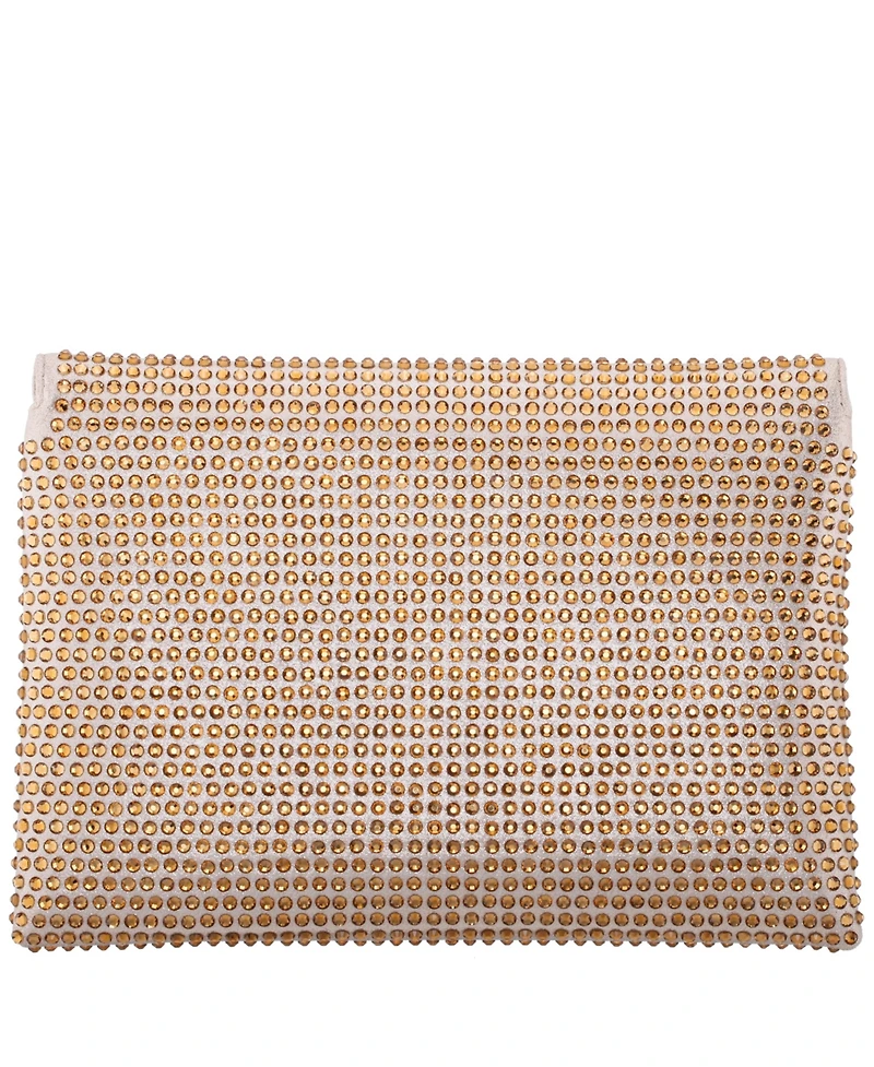 Nina Crystal Encrusted Square Envelope Clutch