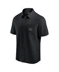 Fanatics Men's Black Washington Commanders Front Office Button-Up Shirt