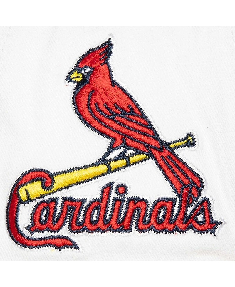 Mitchell & Ness White St. Louis Cardinals Cooperstown Collection Tail Sweep Pro Snapback Hat