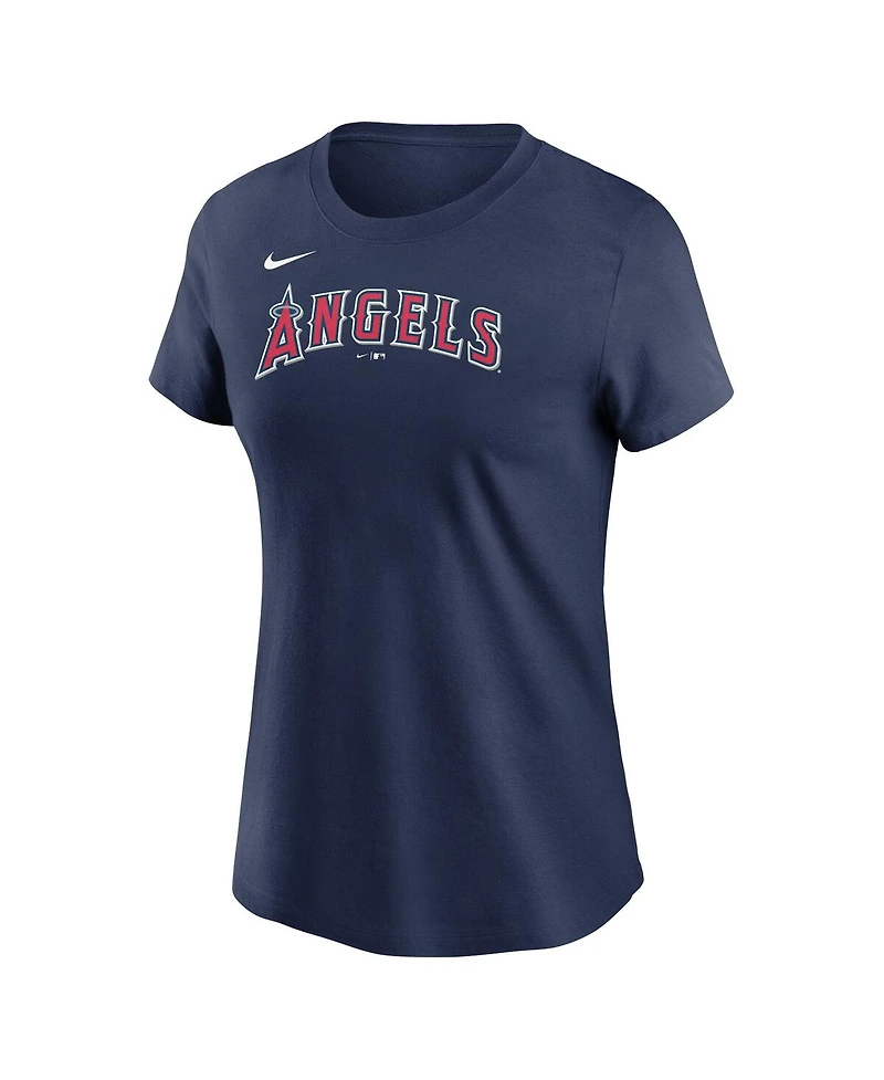 Nike Women's Navy Los Angeles Angels Wordmark T-Shirt