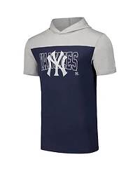 New Era Men's Navy York Yankees Active Brushed Hoodie T-Shirt