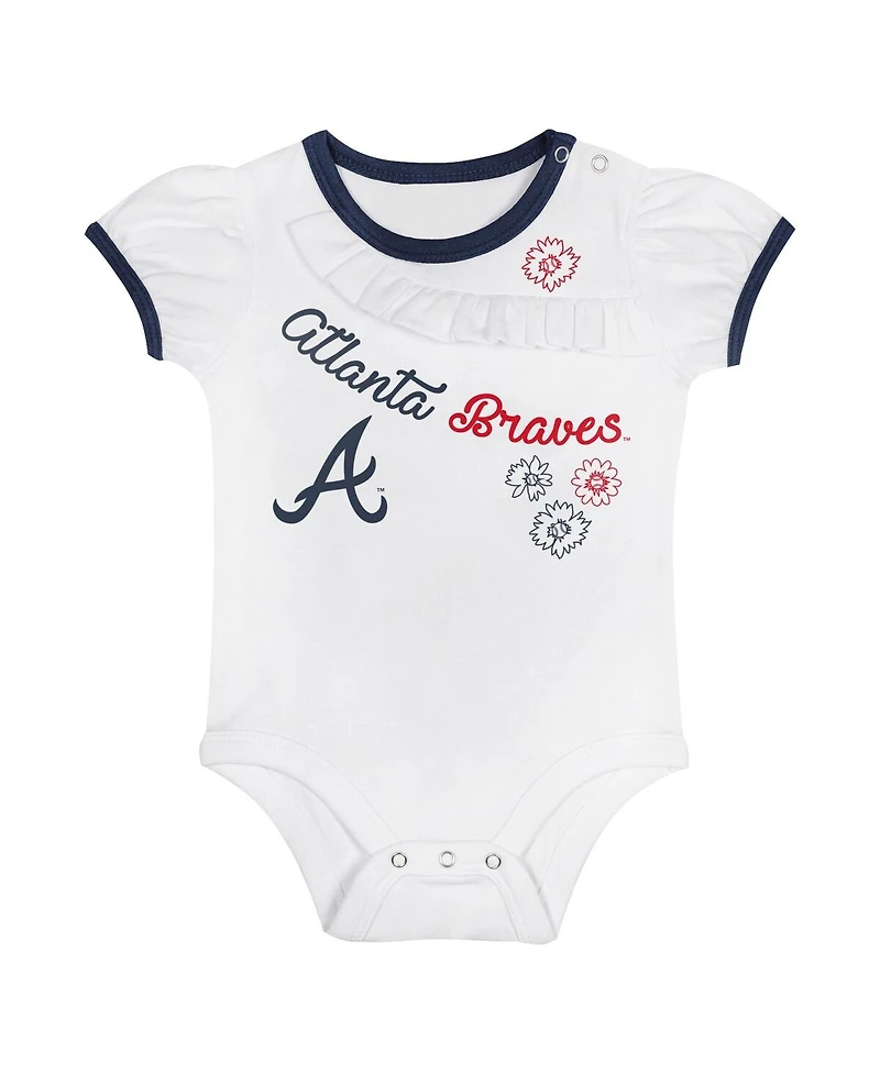 Outerstuff Baby Boys and Girls Atlanta Braves Sweet Bodysuit Skirt Set