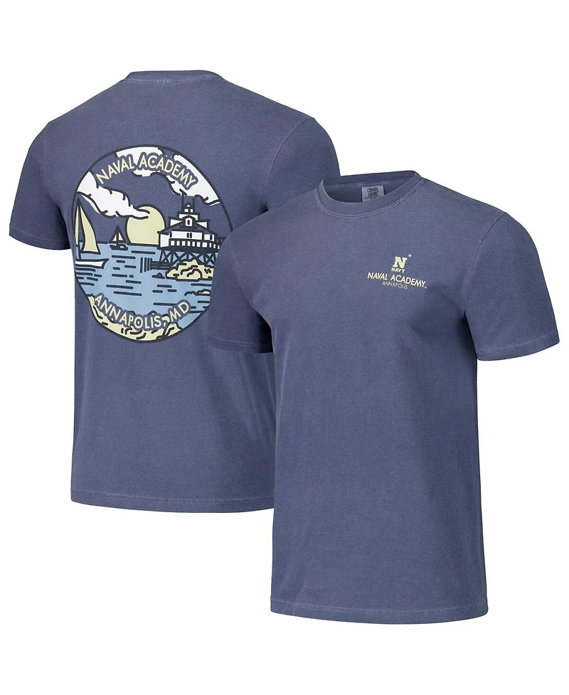 Image One Men's and Women's Navy Midshipmen Scenic Comfort Colors T-Shirt