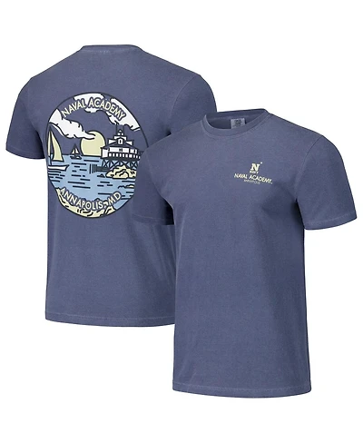 Image One Men's and Women's Navy Midshipmen Scenic Comfort Colors T-Shirt