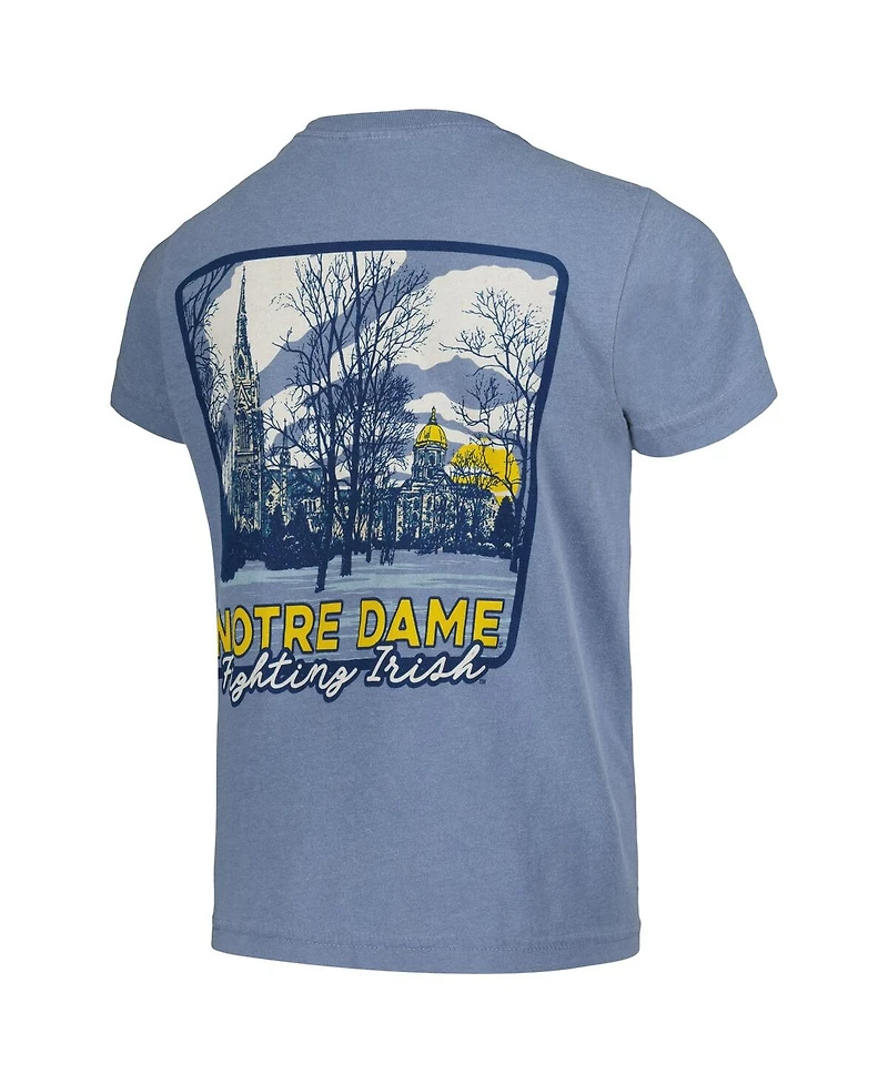 Image One Big Boys and Girls Blue Notre Dame Fighting Irish Hyperlocal Comfort Colors T-Shirt