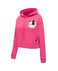 Freeze Max Women's Purple Mickey Friends Oversized Cropped Pullover Hoodie