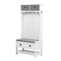 Streamdale 3-in-1 Hall Tree with Hooks, Bench, and Storage
