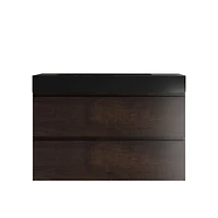 Streamdale Matte Black Integrated Quartz Basin Modern Elegance for Your Bathroom
