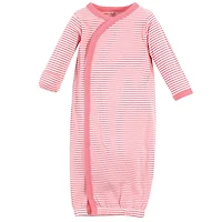 Touched by Nature Baby Girls Natural Cotton Kimono Gowns