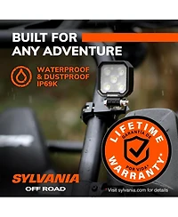 Sylvania Rugged 3 Inch Cube Led Light Pods | Lifetime Limited Warranty | Flood Light 1400 Raw Lumens, Best Quality Off Road Driving Work Light, Truck,