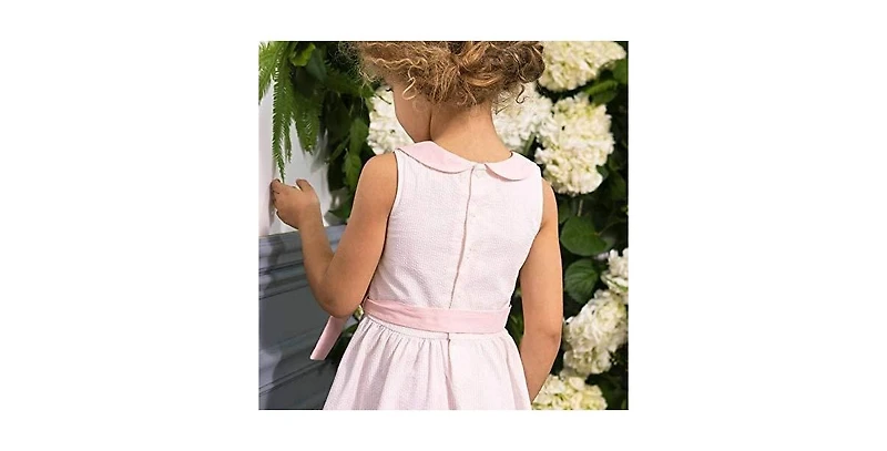 Hope & Henry Toddler Girls Seersucker Peter Pan Collar Dress