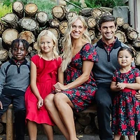 Hope & Henry Little Girls Short Sleeve Ruffle Collar Party Dress with Bow, Toddler|Child