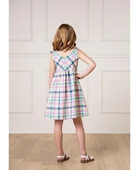 Hope & Henry Toddler Girls Sleeveless Bow Shoulder Swing Dress