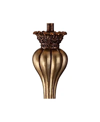 Regency Hill Senardo Traditional Table Lamp 30" Tall Gold Vase Silhouette with Fluting and Floral Tan Bell Shade for Bedroom Living Room Bedside