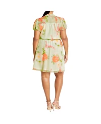 City Chic Women's Christa Print Dress