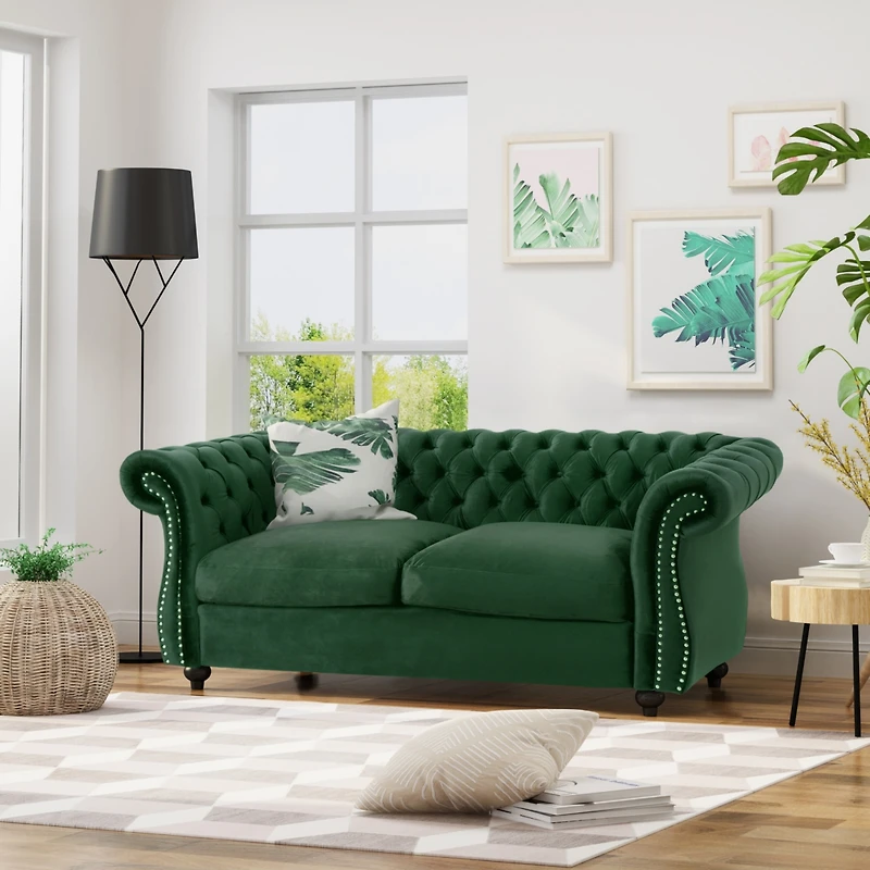 Streamdale Furniture Chesterfield Loveseat: Timeless Charm, Plush Comfort