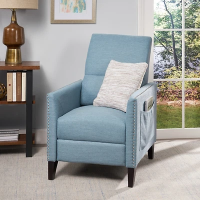 Streamdale Contemporary Push-Back Recliner With Studded Accents