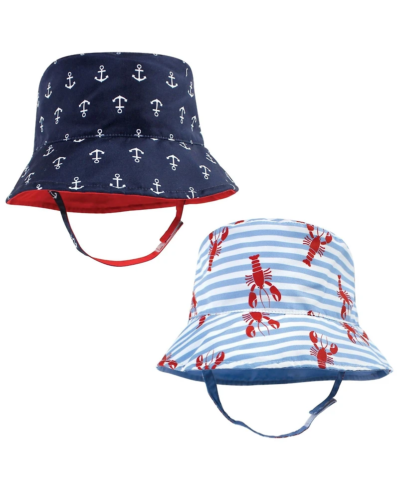 Hudson Baby Boys Sun Protection 4-Piece Headwear Collection